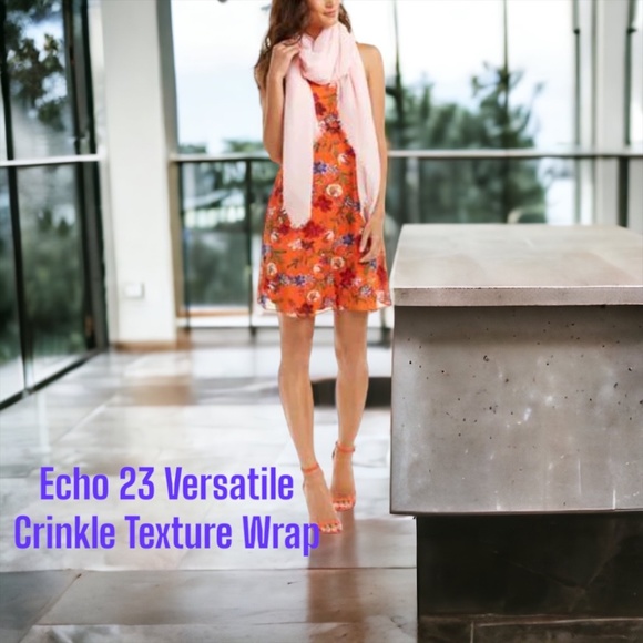Echo 23 Versatile Lightweight Crinkle Textured Wrap - Picture 1 of 3